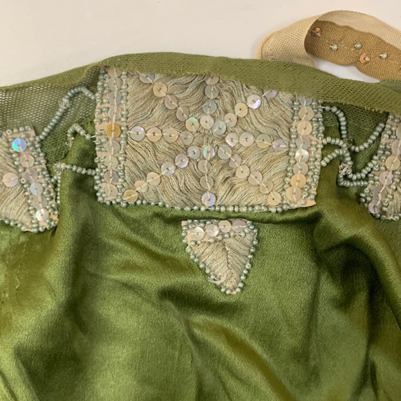 REBECCA TAYLOR size 8 green silk and lace mini dress in excellent condition - Picture 4 of 7